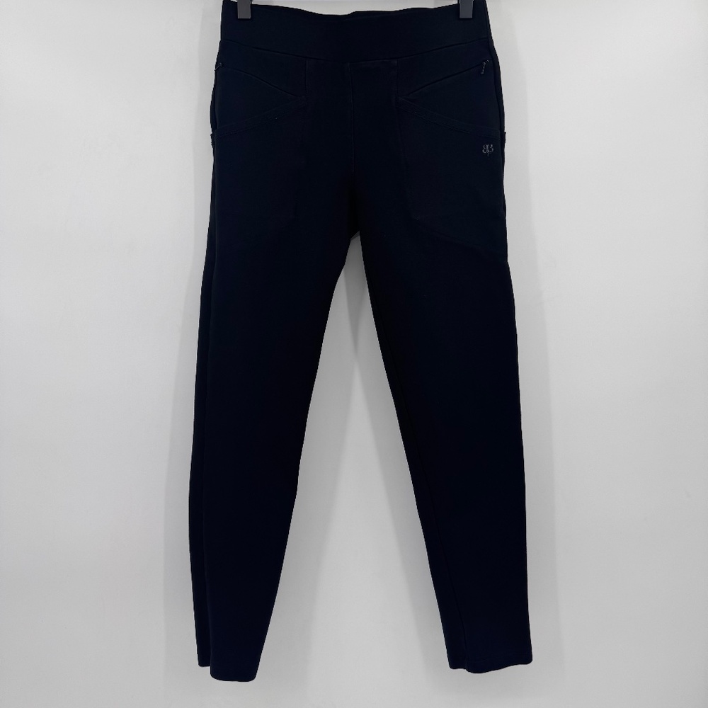 Betabrand Pants Women Small Black Classic Skinny Cropped Stretch Office Pockets